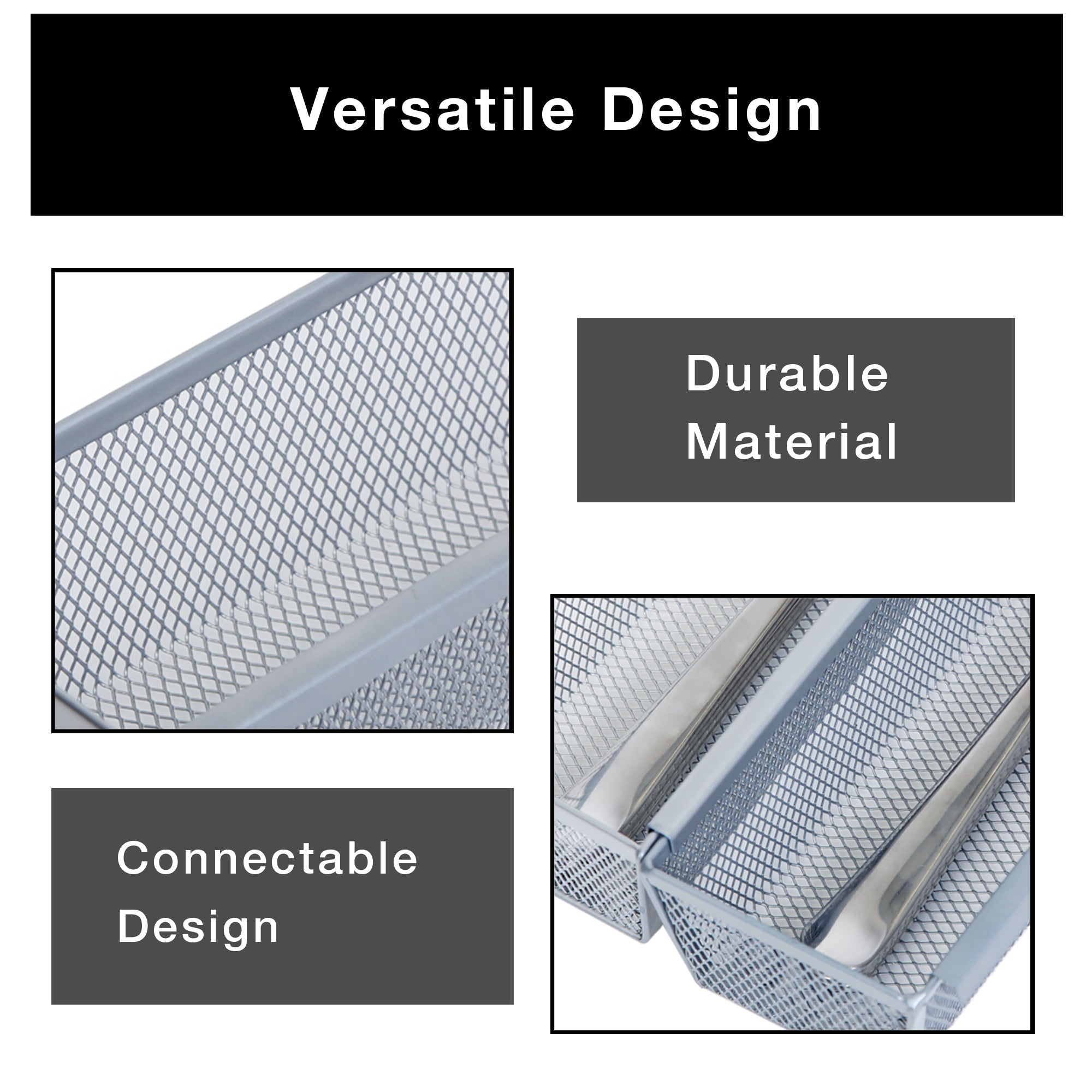 Steel Mesh Drawer Organizer (3 × 9)