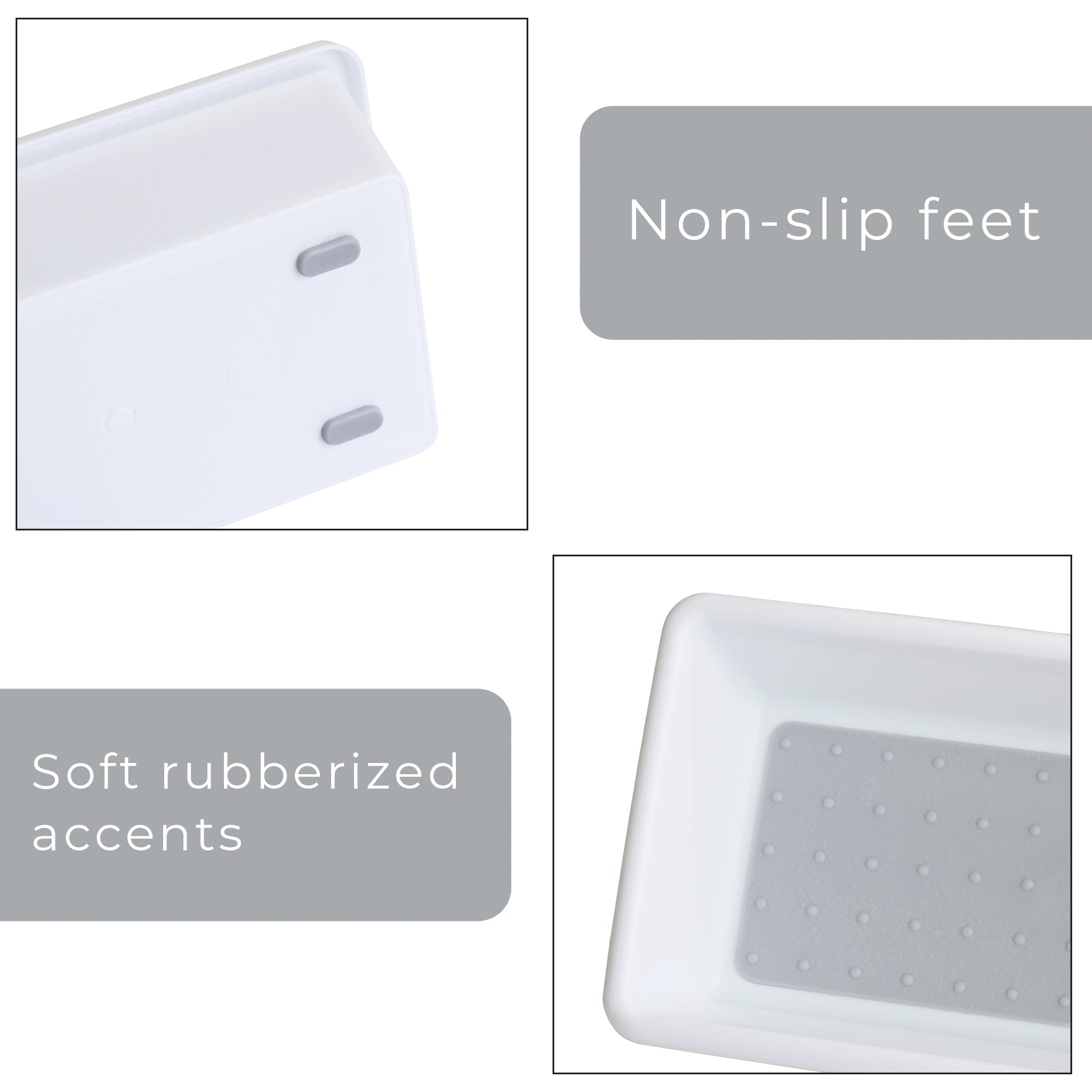 Plastic Drawer Organizer – BPA Free – 6.75" x 3.75" – White